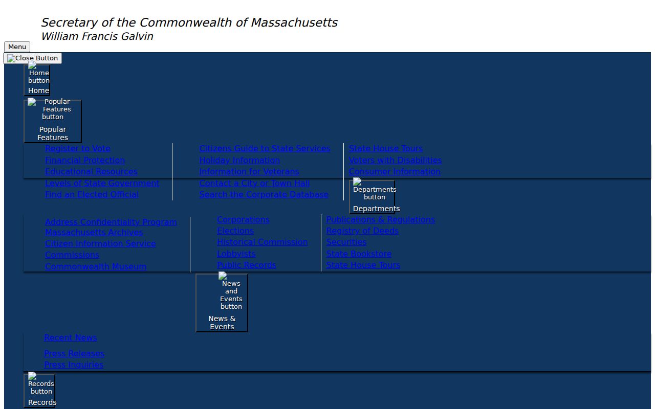 Massachusetts resident lookup distinguishes the voter status form from public local lists