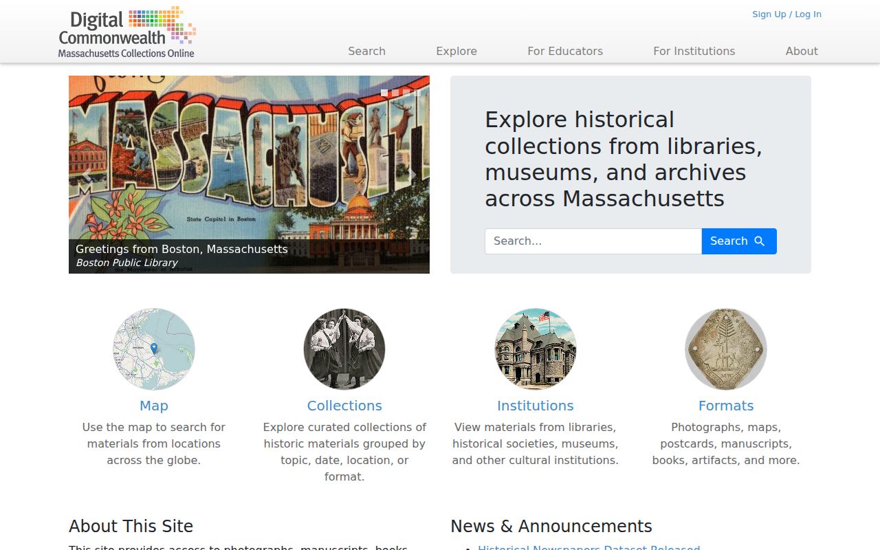 Massachusetts city directory research using the Digital Commonwealth collections search interface